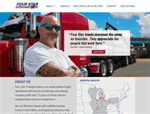 Tablet Screenshot of fourstartrans.com
